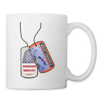 Dog tag WEST VIRGINIA Fingerprint USA - Mug - white - Right