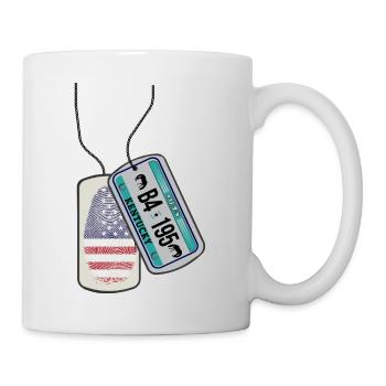 Erkennungsmarke KENTUCKY Finderabdruck USA - Tasse - Weiß - Rechts