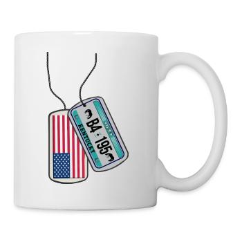 Dog tag KENTUCKY flag USA - Mug - white - Right