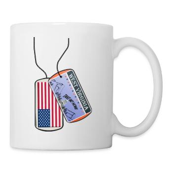 Dog tag WEST VIRGINIA Flag USA - Mug - white - Right
