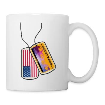 Erkennungsmarke SOUTH DAKOTA Flagge USA - Tasse - Weiß - Rechts