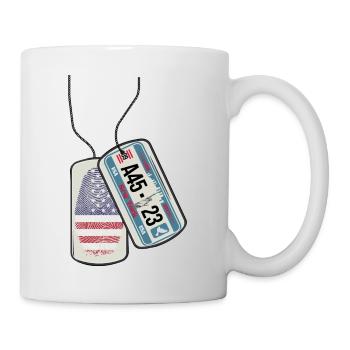Erkennungsmarke NEW YORK Fingerabdruck USA - Tasse - Weiß - Rechts