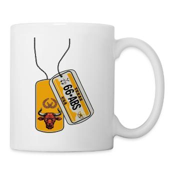 Dog tag TEXAS Beef USA COWBOY - Mug - white - Right