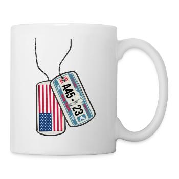 Erkennungsmarke NEW YORK Flagge BIG APPLE - Tasse - Weiß - Rechts