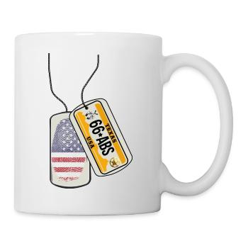 Dog tag TEXAS Fingerprint USA COWBOY - Mug - white - Right