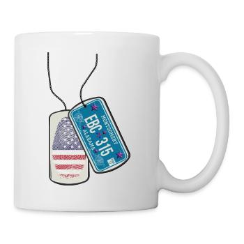 Dog tag ALABAMA fingerprint - Mug - white - Right