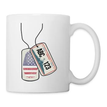 Erkennungsmarke DENVER USA - Tasse - Weiß - Rechts