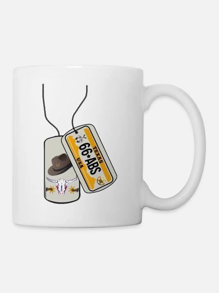 Erkennungsmarke TEXAS - Tasse - Weiß