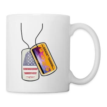 Erkennungsmarke SOUTH DAKOTA Fingerabdruck USA - Tasse - Weiß - Rechts