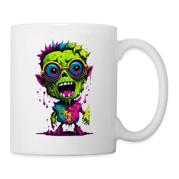 Bunter cooler Zombie - Tasse - Weiß - Rechts