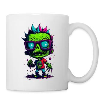 Bunter cooler Zombie - Tasse - Weiß - Rechts