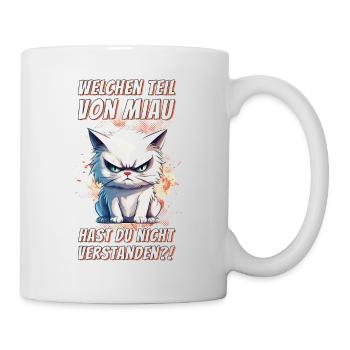 cat grumpy grumpy grumpy meow funny - Mug - white - Right