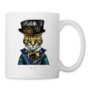 Crazy Cat- Hat - Tasse - Weiß - Rechts