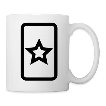 Zener Card | Hollow 5 Pointed Star - Mug - white - Right