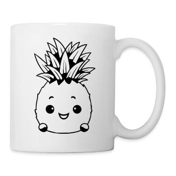 Ananas - Tasse - Weiß - Rechts