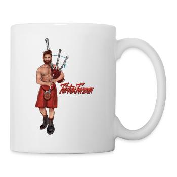 bagpiper tartantarzan red - Tasse - Weiß - Rechts