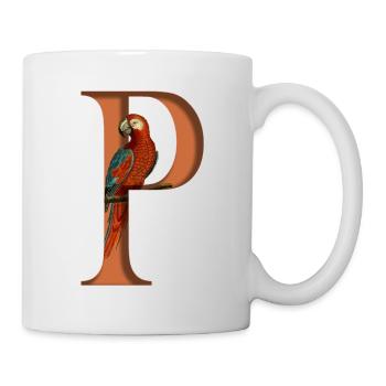 Lettre P, nom, lettre P - Mug blanc - blanc - Droite