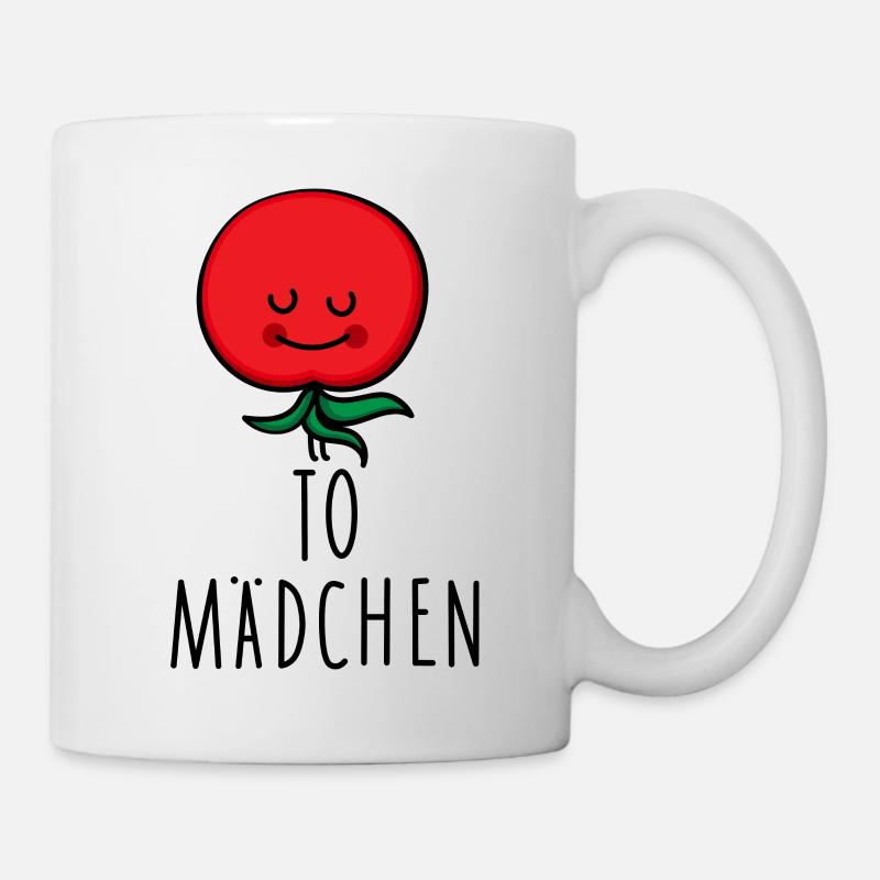 Mädchen als Tomate - Tasse - Weiß