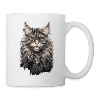 Maine Coon cat elegance for cat connoisseurs - Mug - white - Right