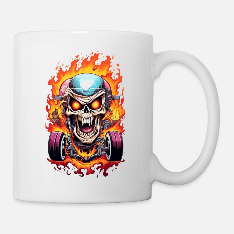 Conception de motard - Mug blanc - blanc