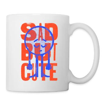 sad but cute, funny retro - Mug - white - Right