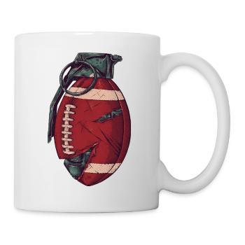 rugby ball - Mug - white - Right