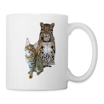 Clouded leopard and cat - Mug - white - Right