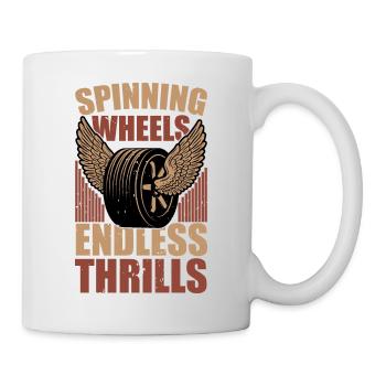 Sp. WHEELS ENDLESS THRILLS - Mug - white - Right