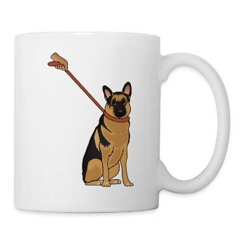 German Shepherd Dog, Funny Stubborn Dog - Mug - white - Right