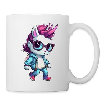 Einhorn - Punk oder Nerd? - Tasse - Weiß - Rechts