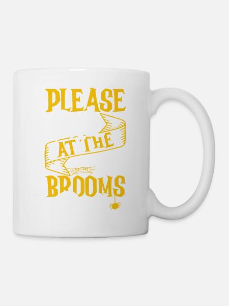 Balai d’Halloween - Mug blanc - blanc