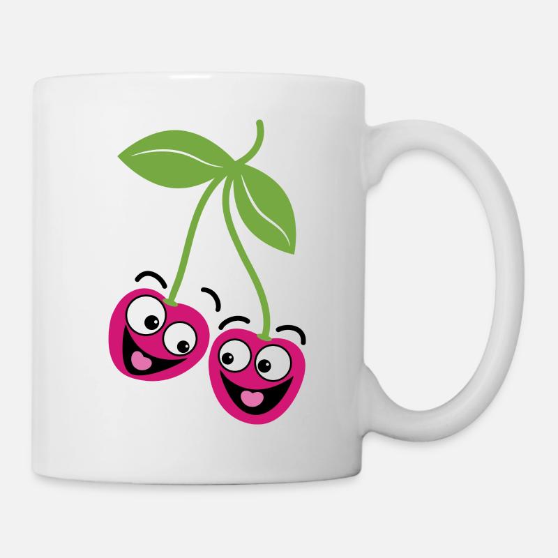 Happy Cherries - Mug - white