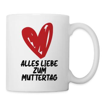 Mutter Spruch Geschenk Mama Muttertag - Tasse - Weiß - Rechts