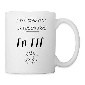 Aussi cohérent qu une écharpe en été - Mug blanc - blanc - Droite