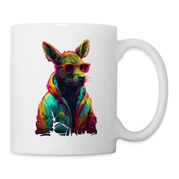Deer with Sunglasses Colorful Cool Deer Forest Animal - Mug - white - Right