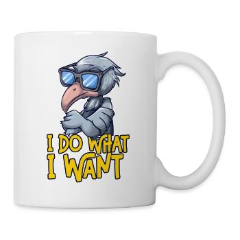 Schuhschnabel Vogel Ornithologe Wald I Geschenk - Tasse - Weiß - Rechts