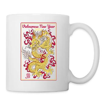 Vietnamesisches Neujahr Drache Vietnam I Geschenk - Tasse - Weiß - Rechts
