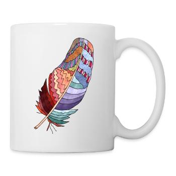 Feder - Tasse - Weiß - Rechts