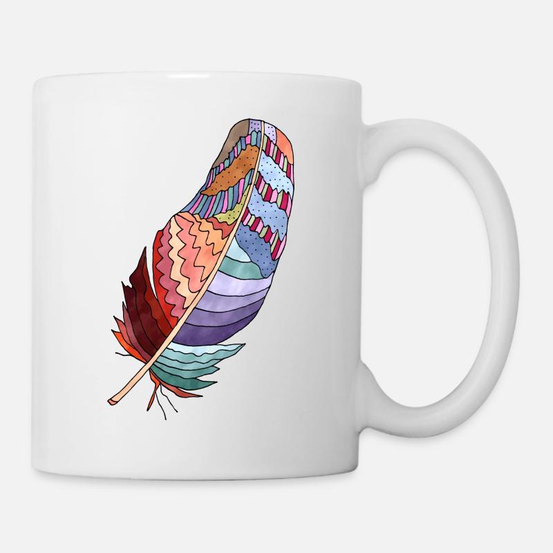 Feder - Tasse - Weiß