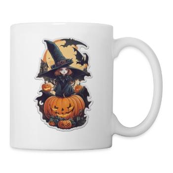 Helloween Pumpkin Witch - Mug - white - Right