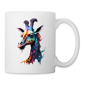 Giraffe, colorful - Mug - white - Right