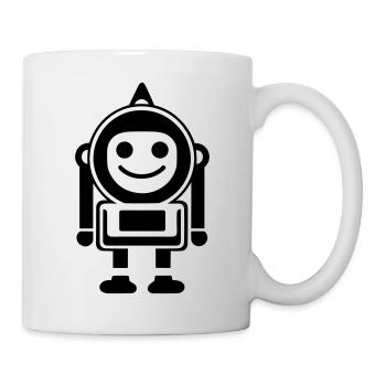 Petit robot - Mug blanc - blanc - Droite