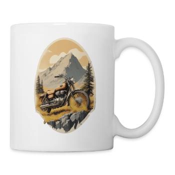 Motos et montagnes - Mug blanc - blanc - Droite