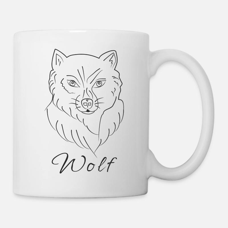 Wolfsgesicht - Tasse - Weiß