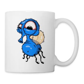 Fliege Klaus - Tasse - Weiß - Rechts