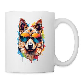 Cool German Shepherd with Sunglasses: Sweet Elegance - Mug - white - Right
