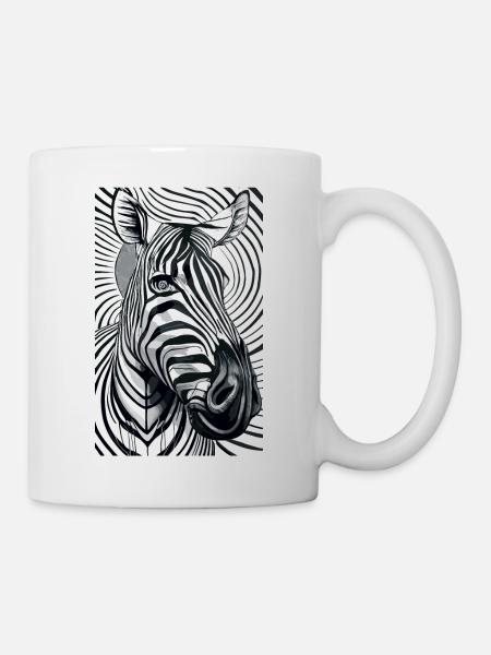 Zèbre psychédélique - Mug blanc - blanc