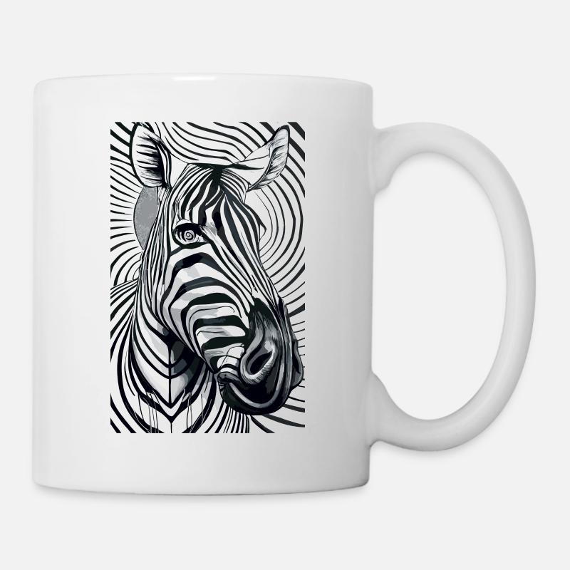 Zèbre psychédélique - Mug blanc - blanc