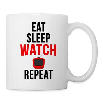 Eat sleep tv repeat - Mug - white - Right
