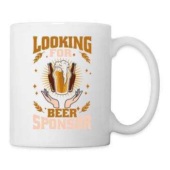 Op zoek naar biersponsor - Mok - wit - Rechts